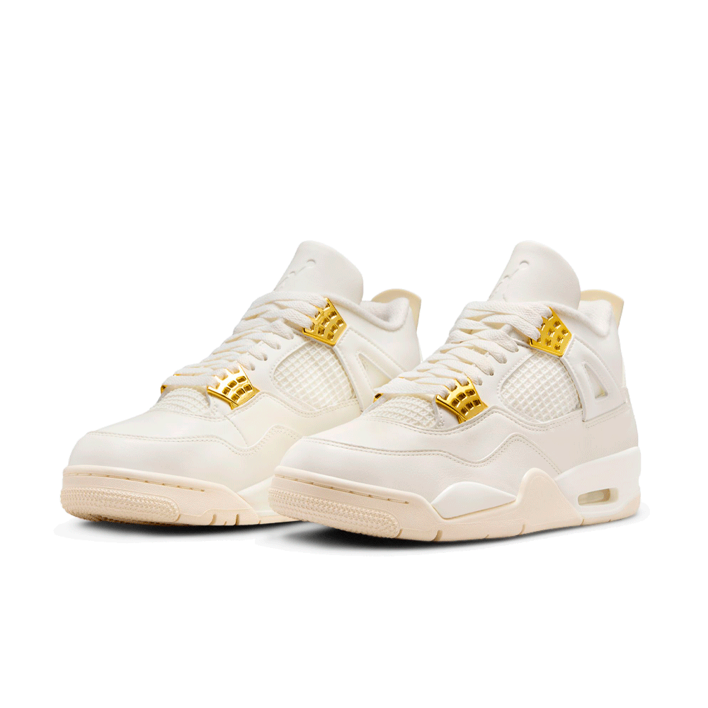 WMNS AIR JORDAN 4 RETRO WHITE GOLD